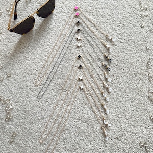 Lucky Clover Glasses Chain: Gold Enamel Eyeglass Lanyard
