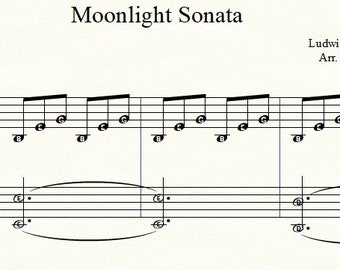 Moonlight Sonata By Beethoven Piano Sheet Music Download & Print   Advanced Piano Solo with EZPLAY