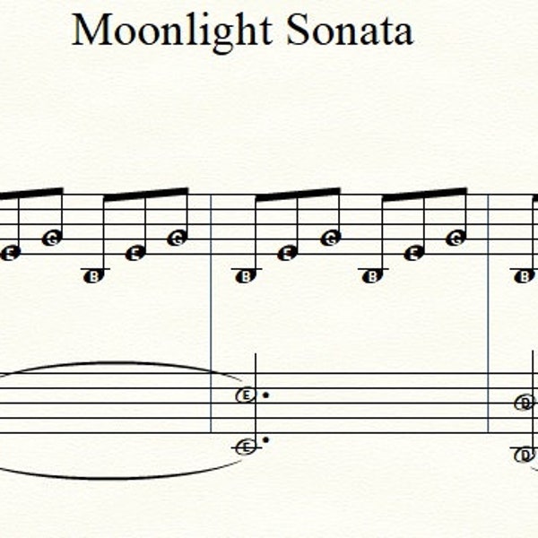 Moonlight Sonata By Beethoven Piano Sheet Music Download & Print   Advanced Piano Solo with EZPLAY