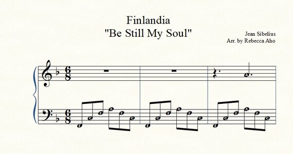 Finlandia Jean Sibelius Sheet Music Download Print Piano Etsy