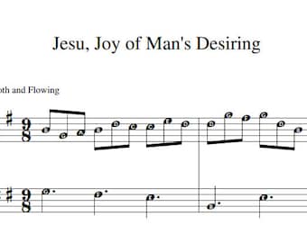 Bach's Jesu, Joy of Man's Desiring GORGEOUS Piano Solo Sheet Music Intermediate Level EZPLAY for Christmas Wedding Large Print Big Notes