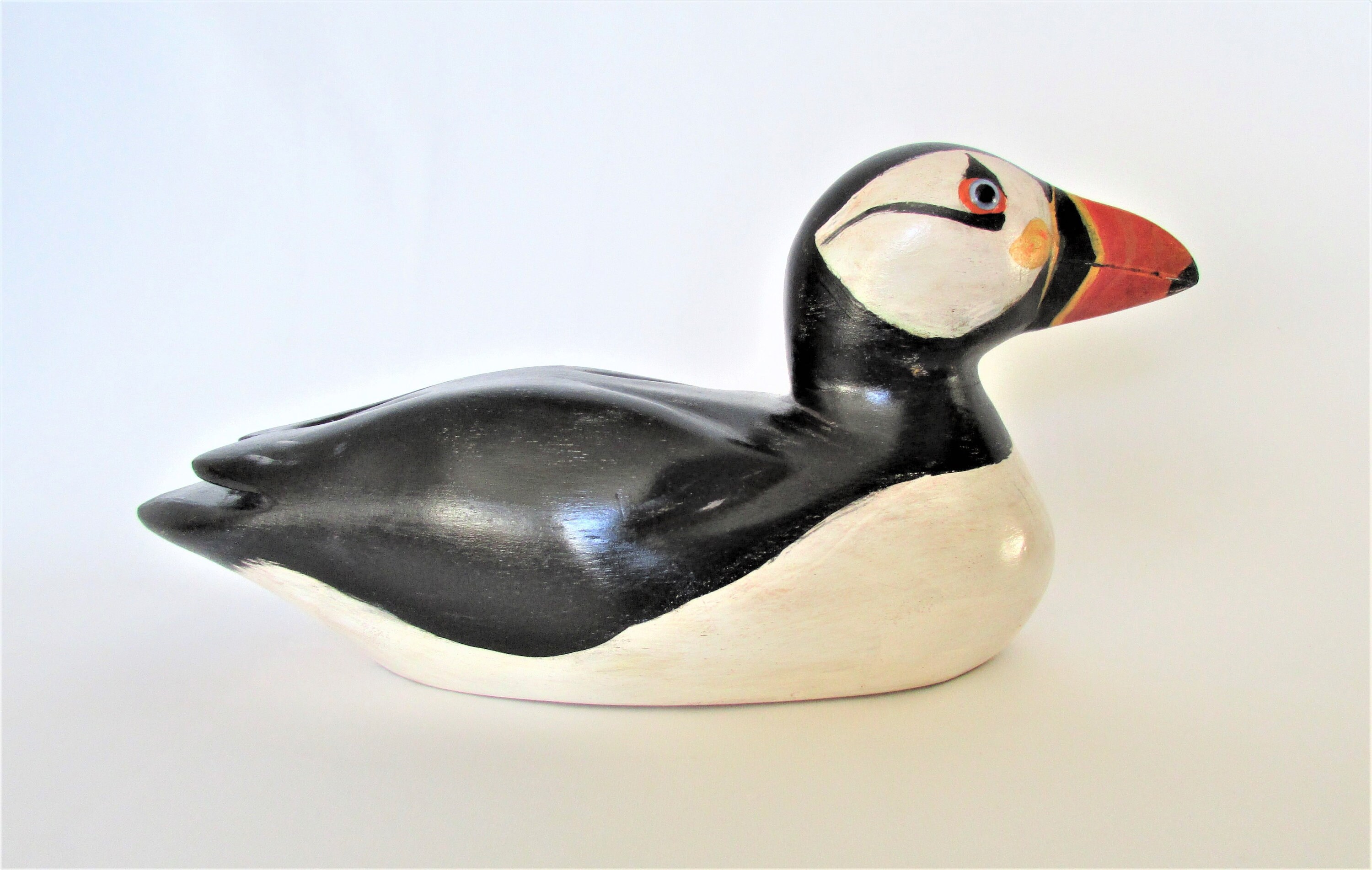 Puffin decoy Wildlife Art Father's Day Gift. Office Etsy