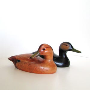 Black Mallard Pair, Black Duck Pair, Duck Decoys, Decorative Decoys, Home Decor, Office Decor, Gift for Men, Wildlife Art