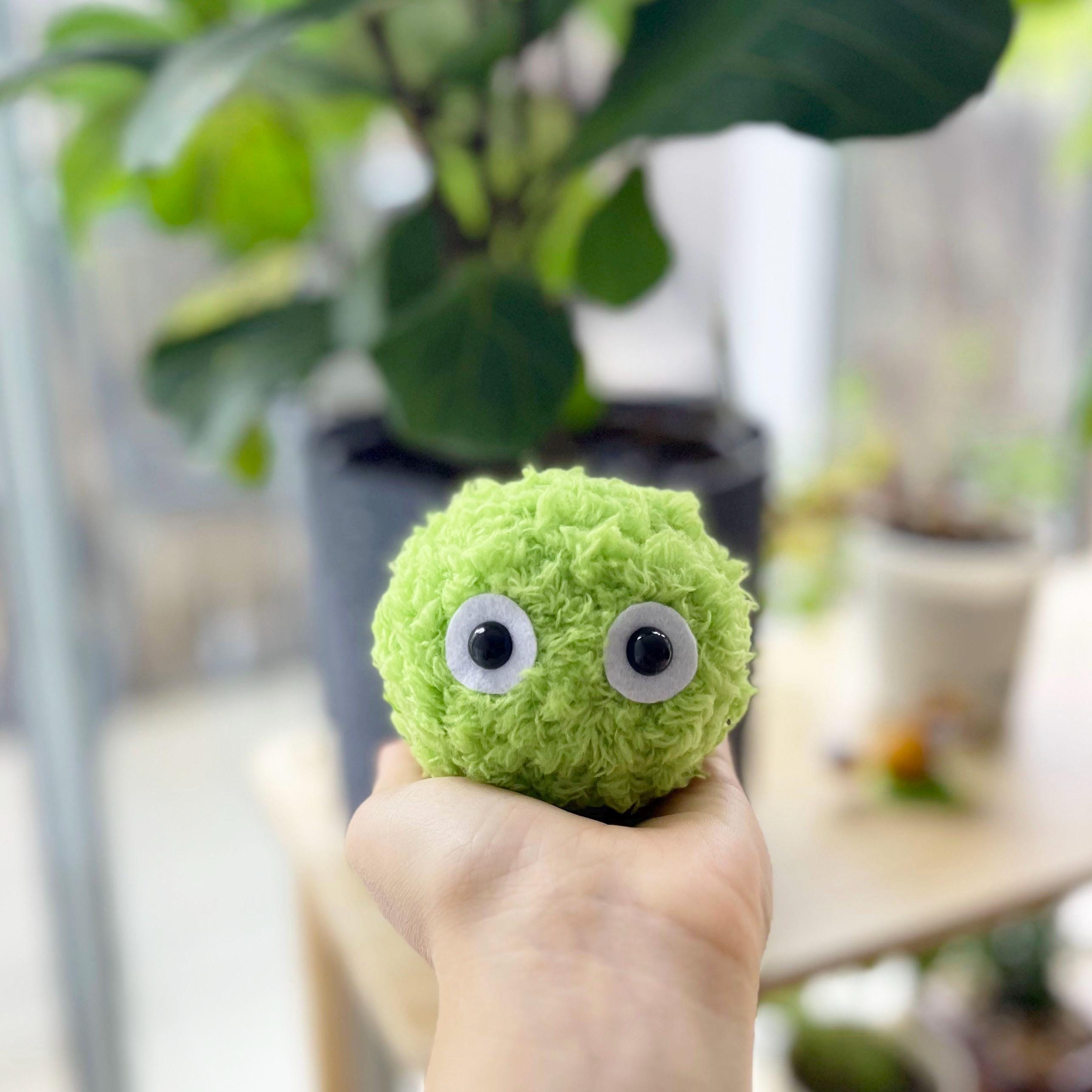 Mö the Marimo Moss Ball Plush Crochet – Kawaii Handmade Gift