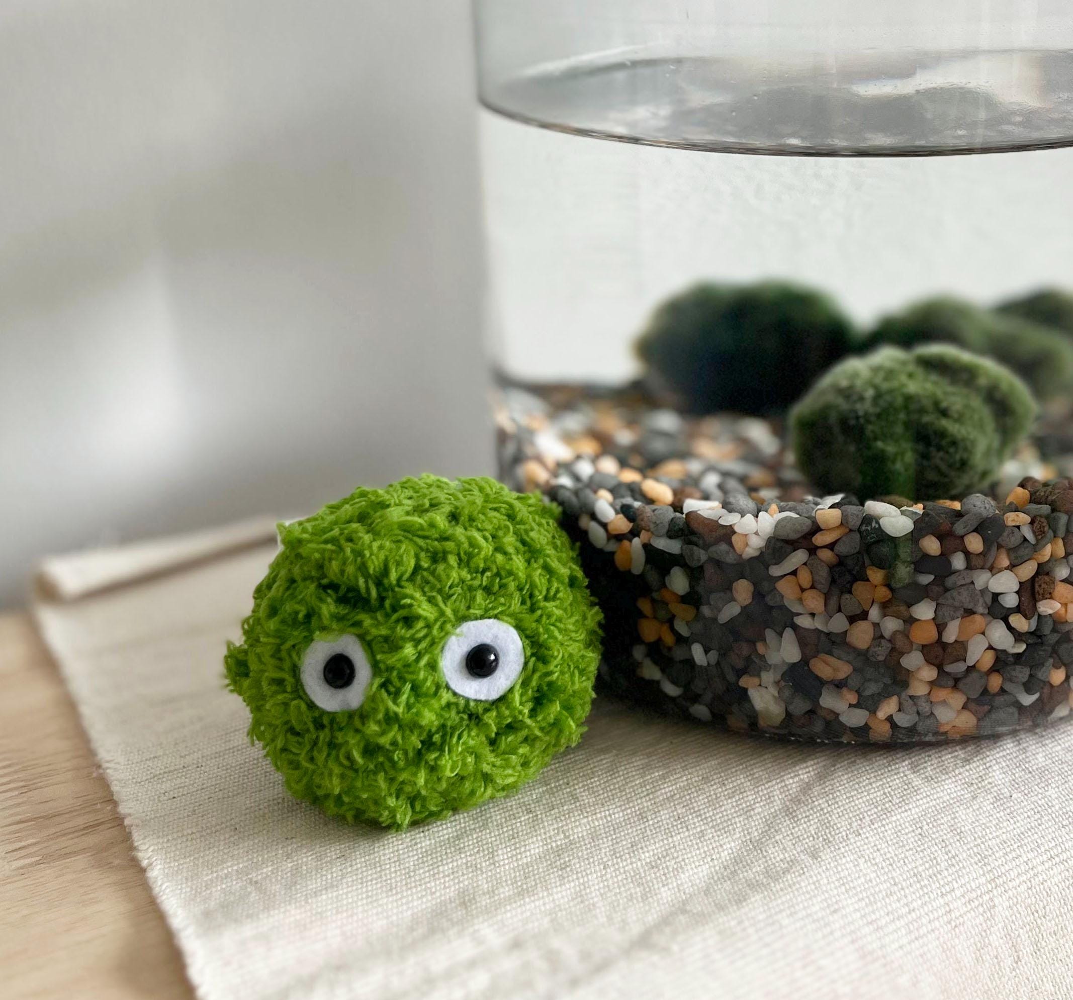 Mö the Marimo Moss Ball Plush Crochet – Kawaii Handmade Gift