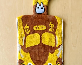 Catbus Hand Towel | Totoro Inspired Hanging Towel | Cute Kawaii Bathroom Towel | Studio Ghibli Inspired | Totoro Loop Towel