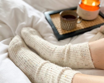 Cosy wool blend socks | Speckled women’s wool socks | ladies wool socks
