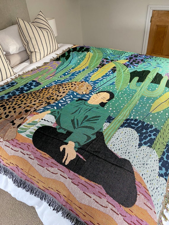 Cat top cactus blanket