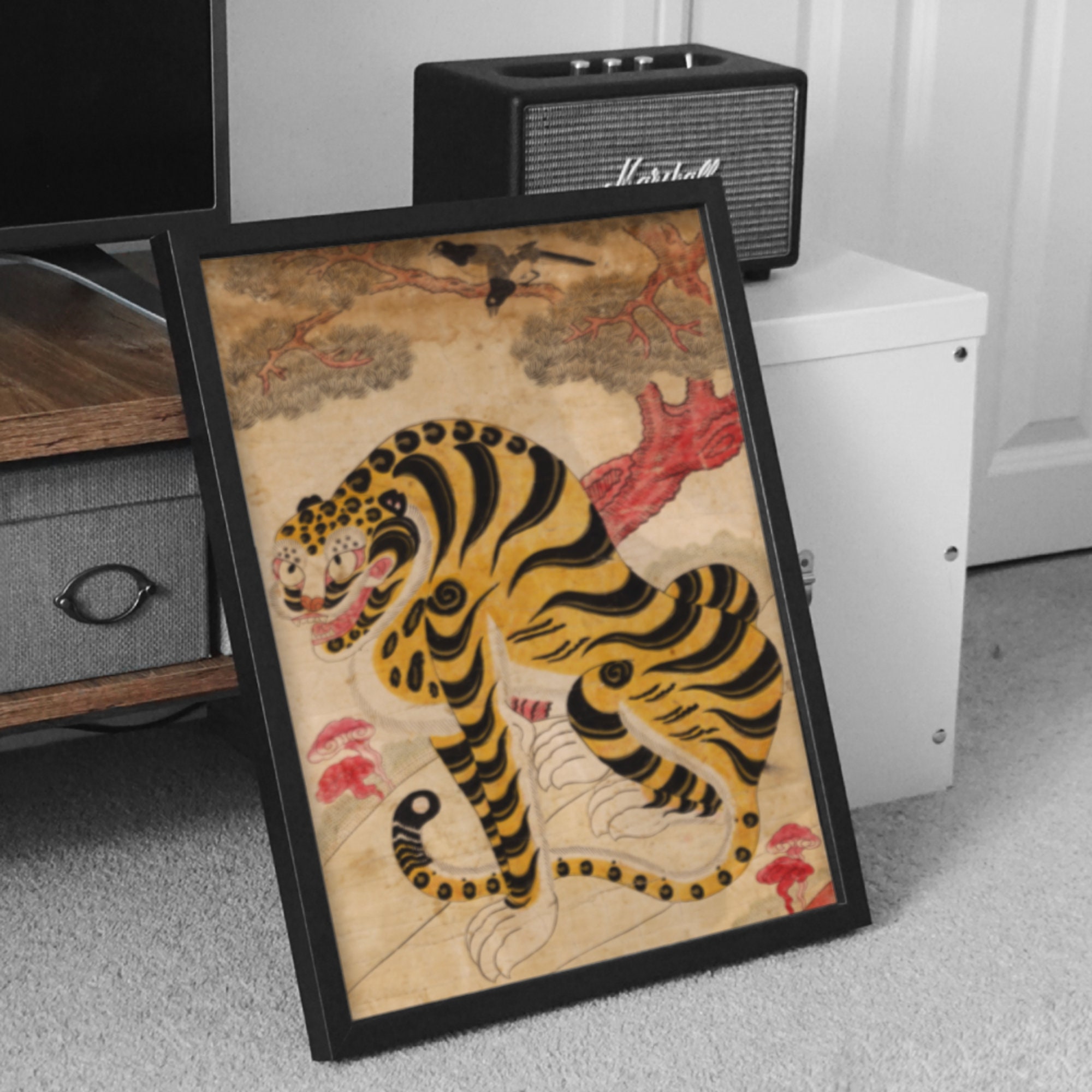 Tiger Printable Wall Art Korean Art Vintage Wall Art Printable Poster ...