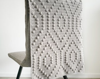 Lux Baby Blanket Crochet Pattern - Crochet Blanket Pattern - Stroller blanket - modern crochet baby blanket