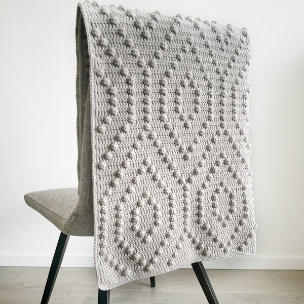 Lux Baby Blanket Crochet Pattern - Crochet Blanket Pattern - Stroller blanket - modern crochet baby blanket