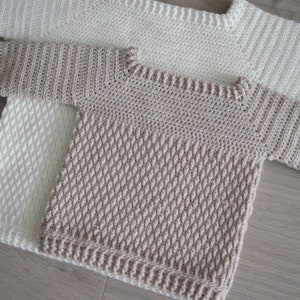 Crochet jumper CROCHET PATTERN (up to 4 years), Crochet baby sweater, Crochet kids jumper, kids sweater