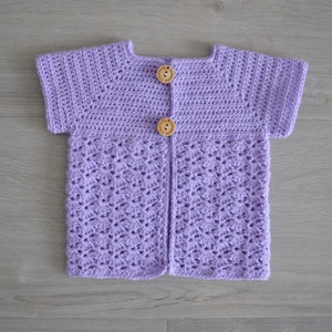 Crochet PATTERN cardigan (up to 4 years) - Crochet pattern kids - Shelly cardigan crochet pattern - Crochet outfit baby kid