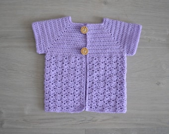Crochet PATTERN cardigan (up to 4 years) - Crochet pattern kids - Shelly cardigan crochet pattern - Crochet outfit baby kid