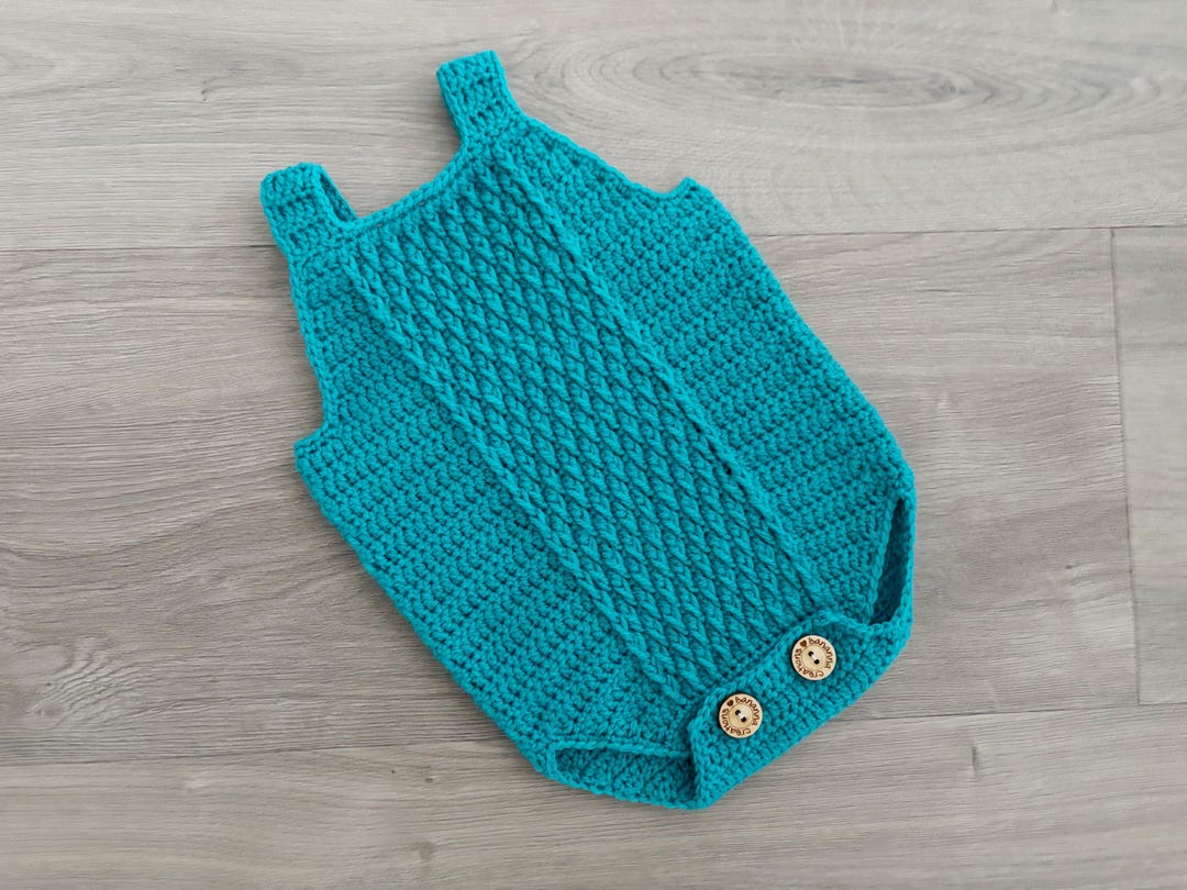 Sydney Romper Crochet Pattern (PDF Pattern), Crochet Baby Romper ...
