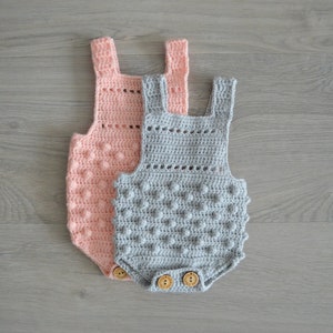 Crochet Pattern Baby Romper, Crochet Pattern Ezra romper, Baby overall, baby playsuit image 3