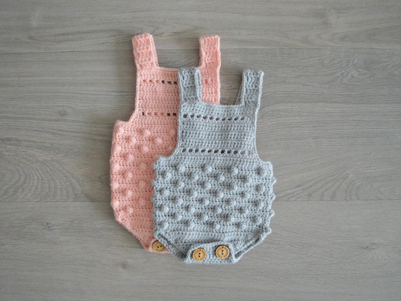 Crochet Pattern Baby Romper, Crochet Pattern Ezra romper, Baby overall, baby playsuit image 3