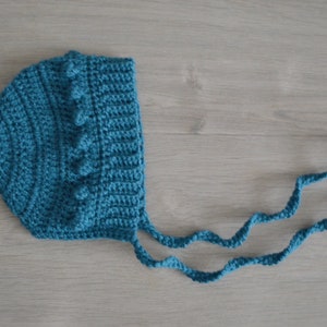Crochet Pattern Baby Bonnet - Crochet Teddy bonnet - Crochet pattern bonnet - Crochet baby hat - Crochet bonnet - Crochet baby hat pattern