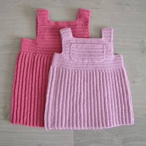Crochet PATTERN Pinafore Dress Laurie (up to 4 years) - Crochet pattern girls dress - Pinafore girls - Kids dress - Summer crochet pattern