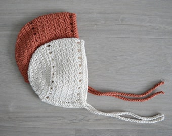 Noa Baby Bonnet Crochet Pattern- Pattern crochet baby bonnet - baby bonnet - Crochet baby hat