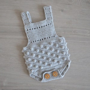 Crochet Pattern Baby Romper, Crochet Pattern Ezra romper, Baby overall, baby playsuit image 2