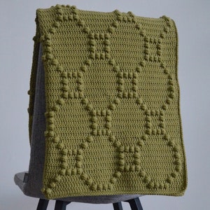 Crochet PATTERN Baby Blanket - Crochet stroller blanket pattern - Crochet Bobbi blanket - Crochet blanket baby