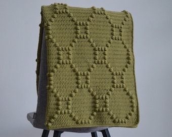 Crochet PATTERN Baby Blanket - Crochet stroller blanket pattern - Crochet Bobbi blanket - Crochet blanket baby