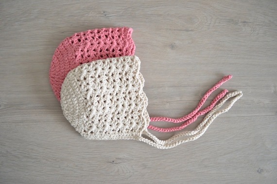 Crochet Baby Bonnet Pattern - Ocean Design, 4 Sizes (PDF Pattern)