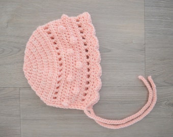 Crochet Pattern Bonnet - Ezra bonnet - Crochet Baby bonnet - Toddler bonnet - children bonnet - Bonnet crochet