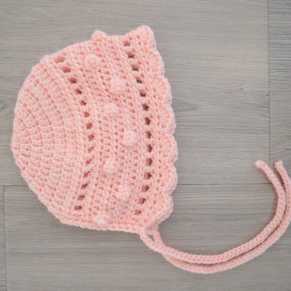 Crochet Pattern Bonnet - Ezra bonnet - Crochet Baby bonnet - Toddler bonnet - children bonnet - Bonnet crochet