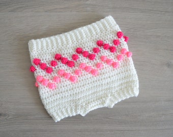 Crochet Pattern Baby shorts - Crochet baby shorts - Alpine shorts - Crochet baby bloomers - Crochet shorts