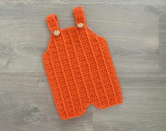 Ravenna Crochet Overall Pattern, Neutral Baby Romper (PDF Pattern)