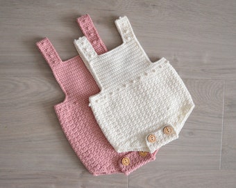 Crochet Pattern Baby Romper (up to 12 months) - Ivy crochet romper - Ivy baby romper Baby playsuit
