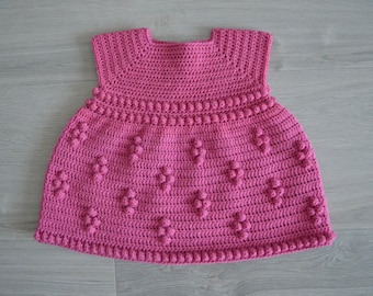 Crochet Dress Josie PATTERN (up to 2 years) - Crochet Pattern Dress baby - Kids dress crochet - Summer crochet pattern