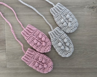 Crochet Mittens Pattern (preemie size up to 2 years), Crochet Pattern Berry Mittens, Crochet gloves baby