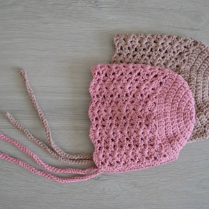 Crochet Baby Bonnet Pattern - Ocean Design, 4 Sizes (PDF Pattern) image 2