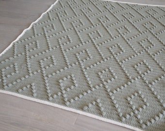 Crochet Blanket Pattern - Crochet Baby Blanket - Gemstone blanket - Stroller blanket - Crochet baby gift - nursery gift