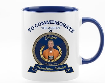 Prince Andrew Mug, Parody Royalty Humor, Anti-Royal Commemorative Coffee Cup