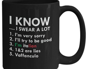 Funny Italian "Vaffanculo" Mug, Sarcastic Gift