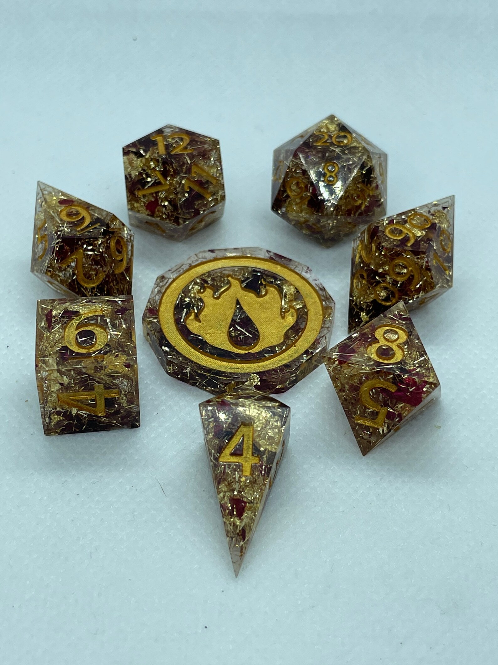 Custom Order 8 Piece Polyhedral Dice Set Etsy