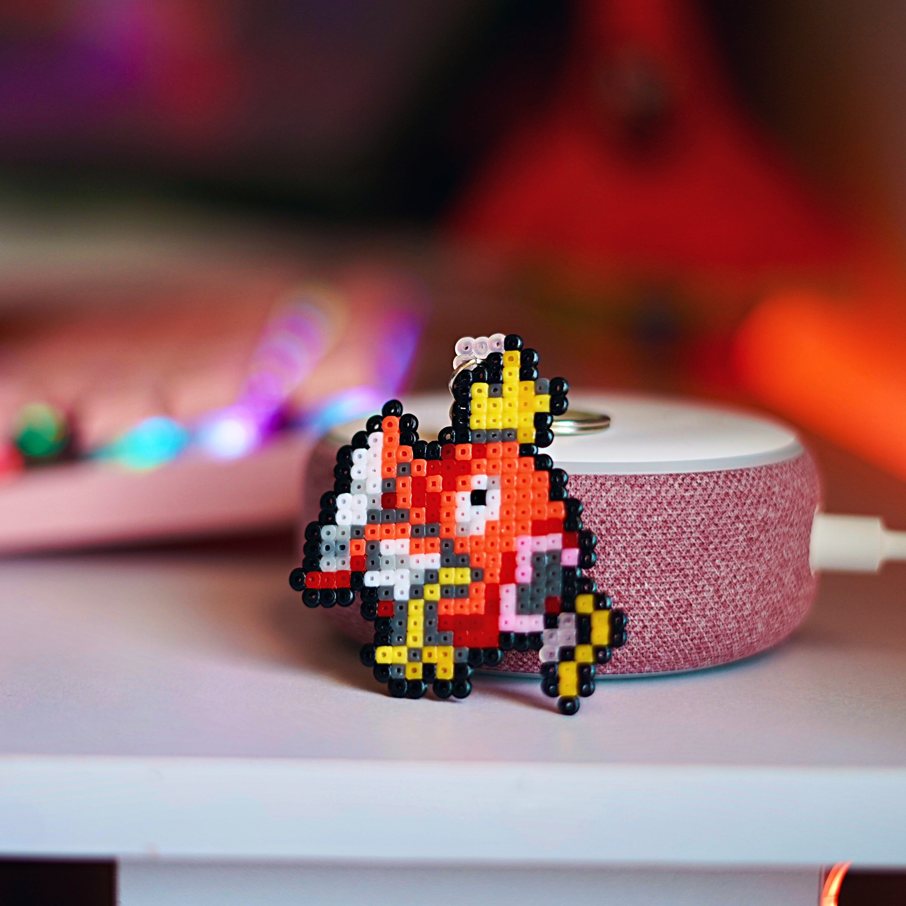 Perler Mini Bead Pokémon Llavero Magikarp Etsy