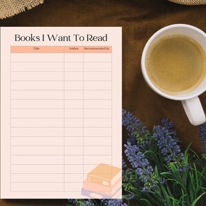 Reading Journal and Log, Printable Book Reading Journal, Book Reviews