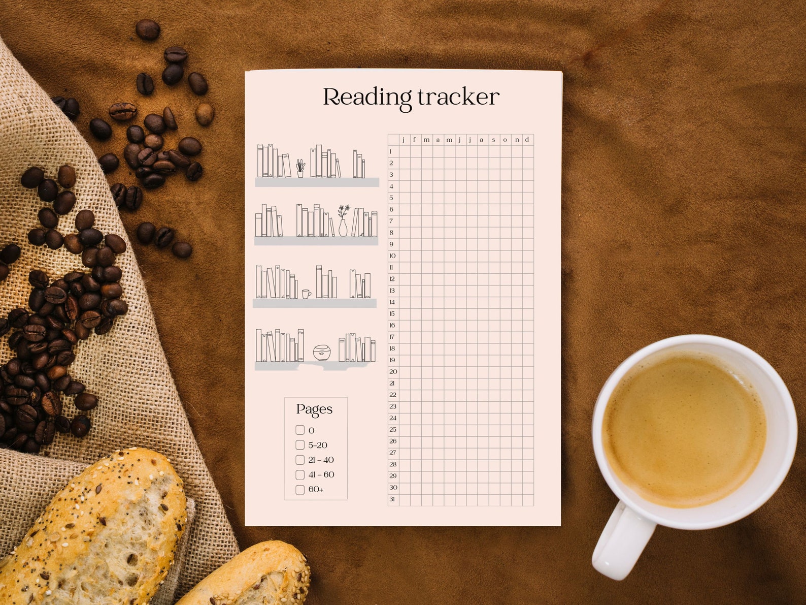 Reading Journal and Log, Printable Book Reading Journal, Book Reviews
