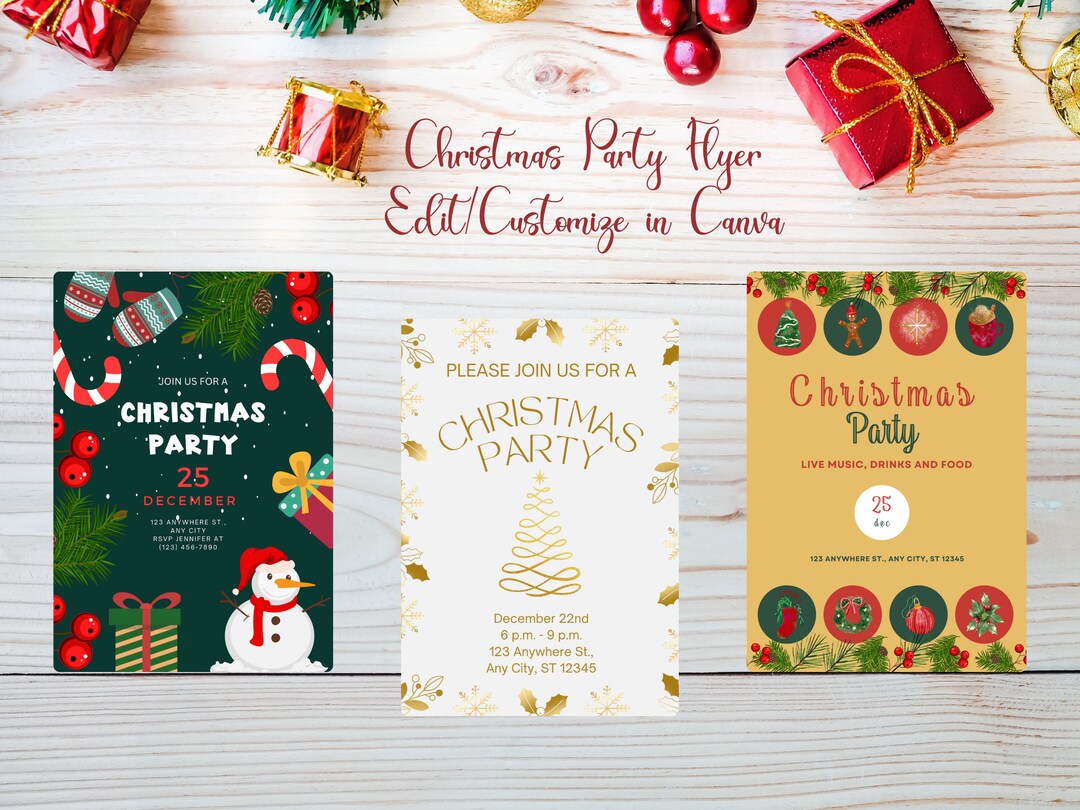 Christmas Party Flyer Template - Edit/customize Holiday Open House Flyer - Holiday and Christmas Party Flyer Invitation - Canva Template - Etsy christmas-party-flyer-template-edit-customize-holiday-open-house-flyer-holiday-and-christmas-party-flyer-invitation-canva-template-etsy