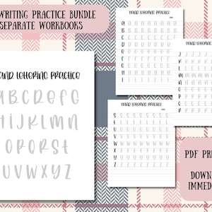 Handwriting Practice Bundle - Printable Handwriting Worksheets including Bullet Journal Planner Words - Alphabet Letter Tracing Practice