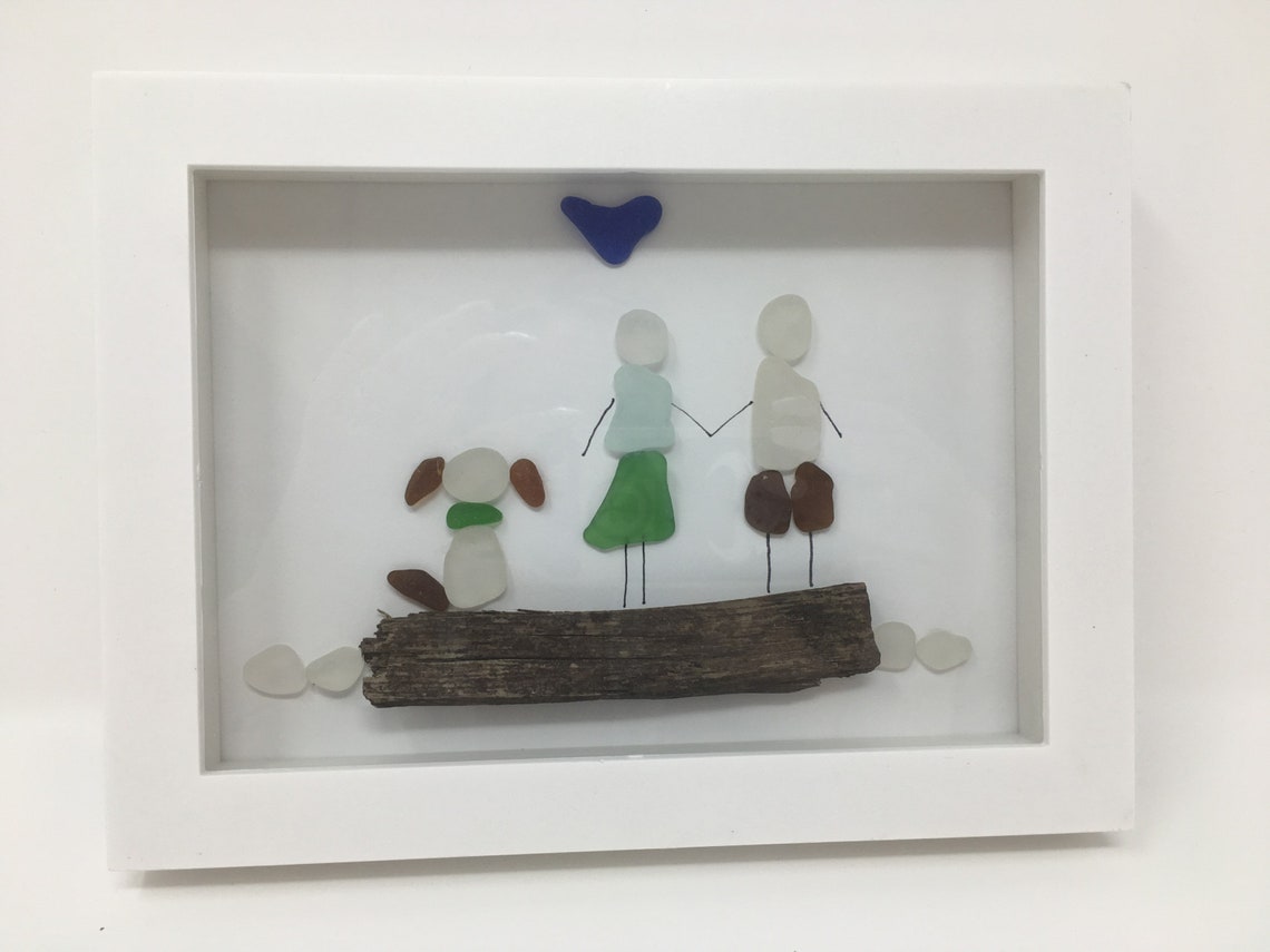 Sea Glass Family Sea Glass Art | Etsy