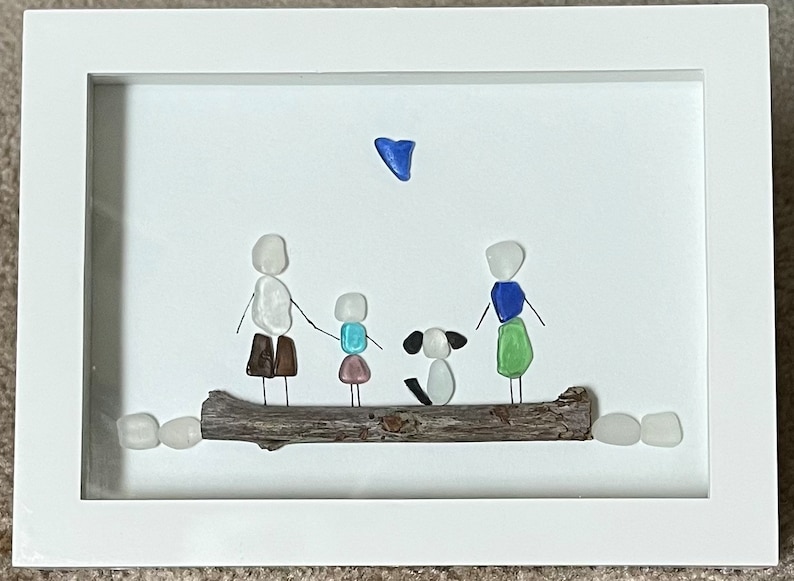 Sea Glass Family Sea Glass Art - Etsy
