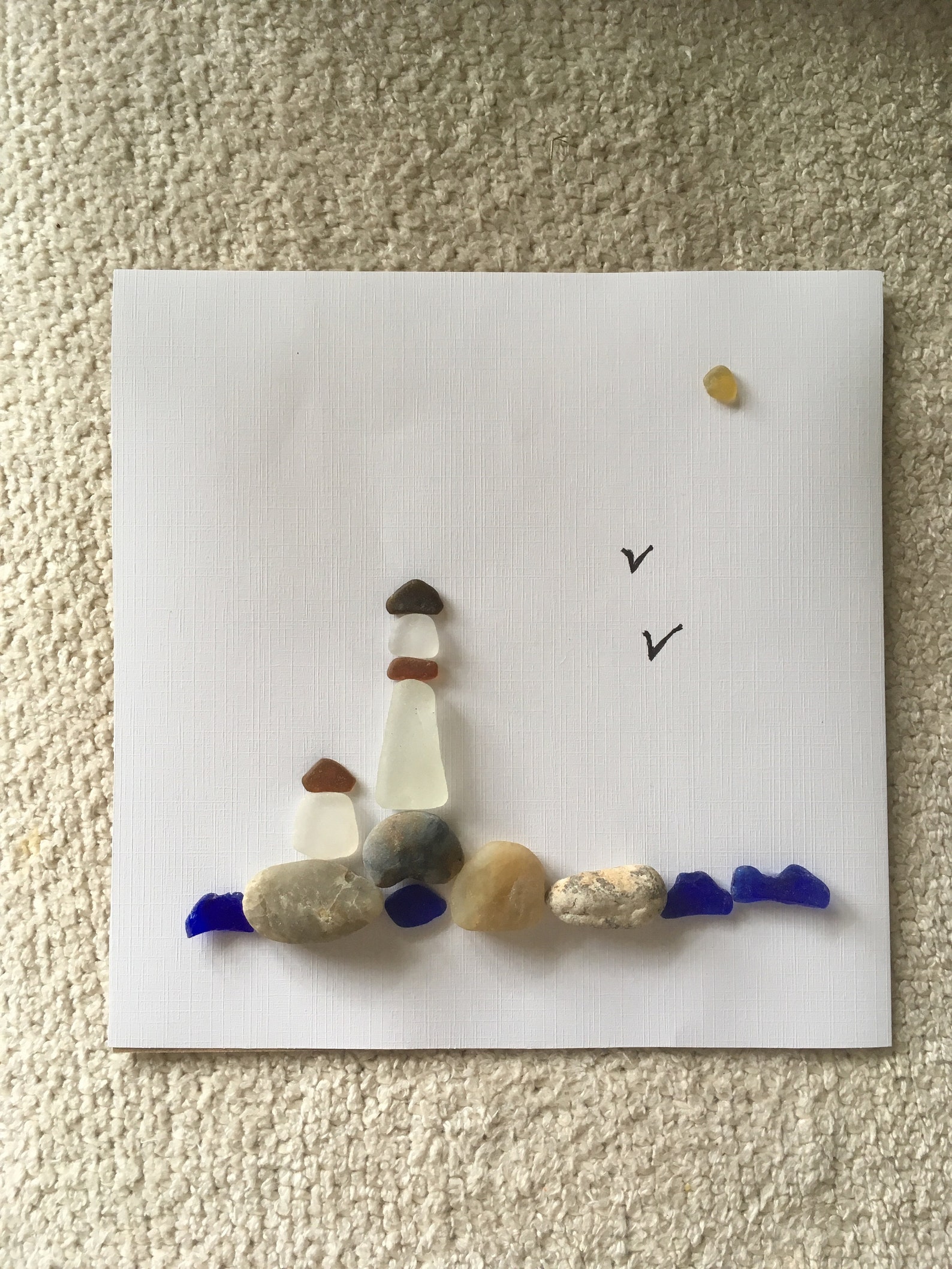 Sea Glass Art Sea Glass Lighthouse Sea Glass Art Sea Glass Etsy