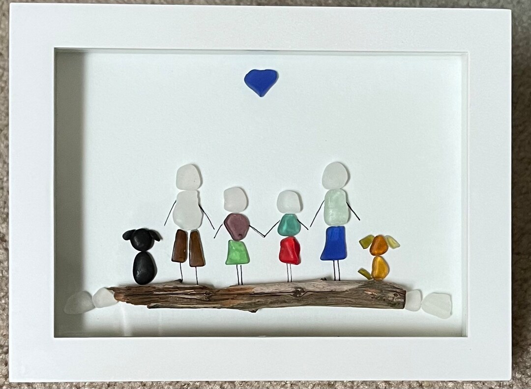 Sea Glass Family Sea Glass Art - Etsy