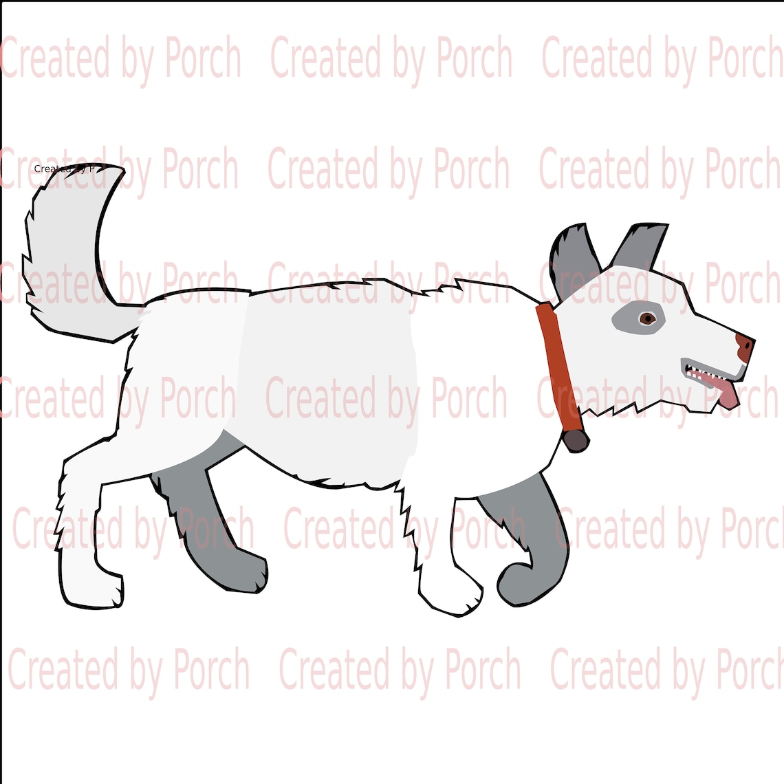 White Dog From Eric Carle's Brown Bear Brown Bear What Do You See? Svg